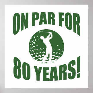 Golfer är 80:e födelsedagen poster