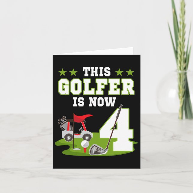 Golfer är nu 4 år gammal fjoldag 4:e Golf Pa Kort (Framsida)