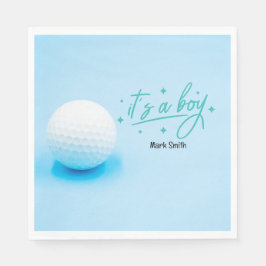 Golfer Baby Shower Blue-tema Pappersservett
