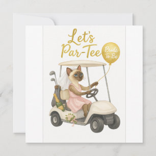 Golfer Bachelorette Party for Cat Lovers Inbjudningar