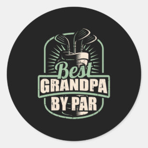 Golfer Best Grandpa by Par Runt Klistermärke