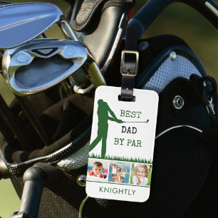 Golfer BEST PAPPA BY PAR 3 Photo Personlig Bagagebricka