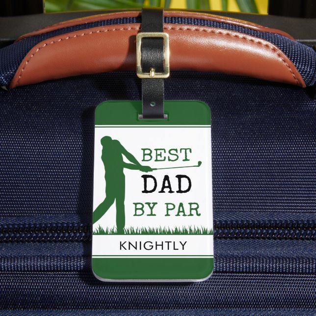 Golfer BEST PAPPA BY PAR Personlig Bagagebricka (Framsida Insitu 2)
