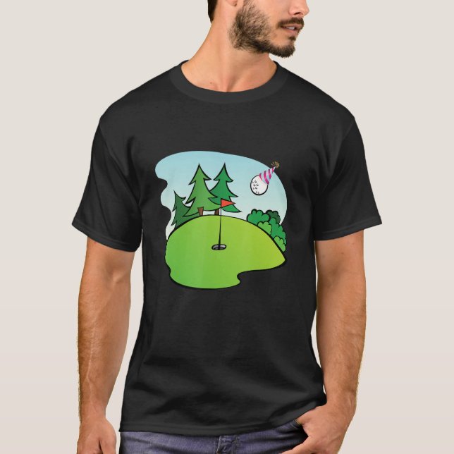 Golfer Birthday Golf Lycklig Birdie to Me Pappa So T Shirt (Framsida)