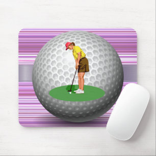 Golfer Boll Golf Rand Mouse Pad! Muspets Musmatta