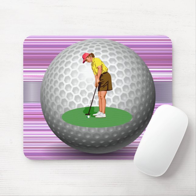 Golfer Boll Golf Rand Mouse Pad! Muspets Musmatta (Med mus)