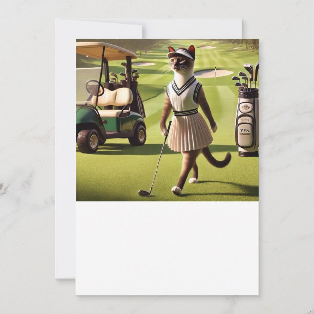 Golfer Cat-turnering Inbjudningar (Framsida)