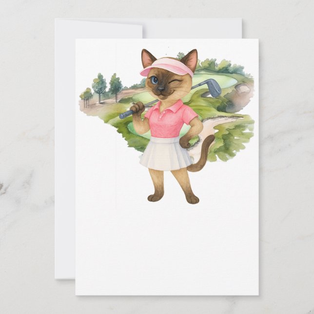 Golfer Cat-turnering Inbjudningar (Framsida)