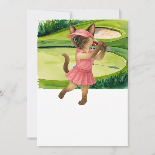 Golfer Cat-turnering Inbjudningar (Framsida)
