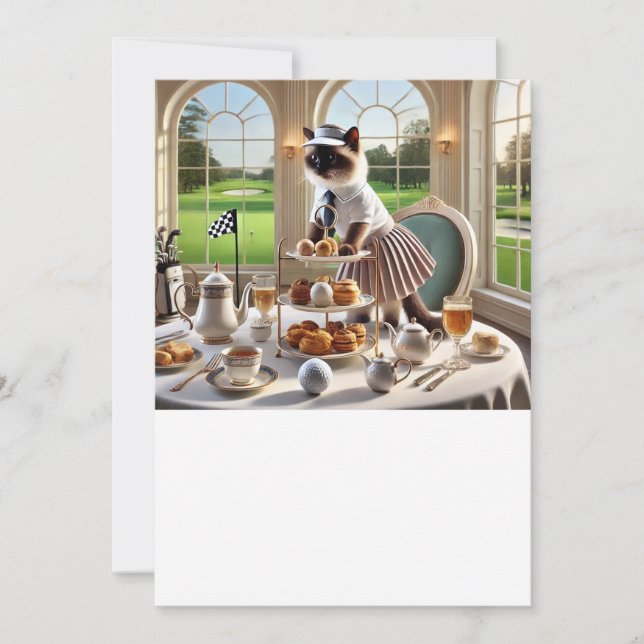 Golfer Cat-turnering Inbjudningar (Framsida)