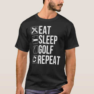 Golfer Eat-viloläge Golf Repeat T Shirt