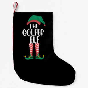 Golfer Elf Golf-familjen matchande jul Liten Julstrumpa