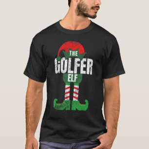 Golfer Elf jul - matchning av Golf Plalyer-familje T Shirt