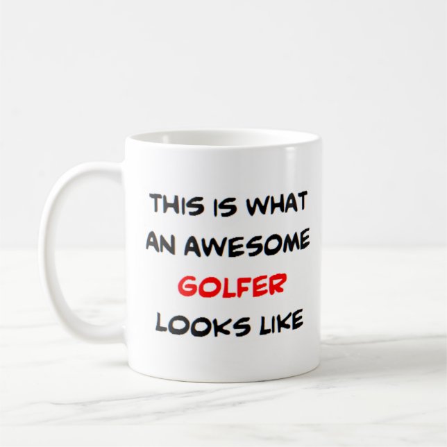 Golfer, fantastisk kaffemugg (Vänster)