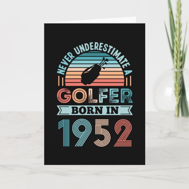 Golfer, född 1952 Golfing 70:e födelsedagspresente Kort (Framsida)