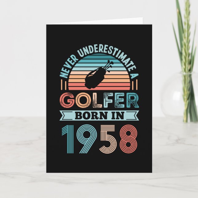 Golfer, född 1958 Golfing 70:e födelsedagspresente Kort (Framsida)