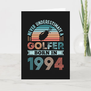 Golfer född 1994 Golfing 30års födelsedag Gift Pap Kort
