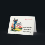 Golfer Funny Birthday önskemål Golf-skämt Tack Kort<br><div class="desc">Det här roliga golffödelsedagskortet är perfekt för golferer som uppskattar humor och en aning konst. Med en fantastisk golfkonst med vattenfärg från en golfkonst mitt i sveningen, fångar det spelets anda. Kortets lekande ordspråk lägger till en humoristisk tvist, skapar det ett unikt golfkort för alla som kärlekar idrotten. Med ett...</div>