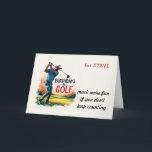 Golfer Funny Birthday önskemål Golf-skämt Tack Kort<br><div class="desc">Det här roliga golffödelsedagskortet är perfekt för golferer som uppskattar humor och en aning konst. Med en fantastisk golfkonst med vattenfärg från en golfkonst mitt i sveningen, fångar det spelets anda. Kortets lekande ordspråk lägger till en humoristisk tvist, skapar det ett unikt golfkort för alla som kärlekar idrotten. Med ett...</div>