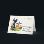 Golfer Funny Birthday önskemål Golf-skämt Tack Kort<br><div class="desc">Det här roliga golffödelsedagskortet är perfekt för golferer som uppskattar humor och en aning konst. Med en fantastisk golfkonst med vattenfärg från en golfkonst mitt i sveningen, fångar det spelets anda. Kortets lekande ordspråk lägger till en humoristisk tvist, skapar det ett unikt golfkort för alla som kärlekar idrotten. Med ett...</div>