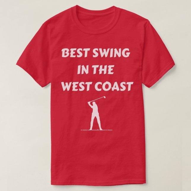 Golfer Gift Best Swing i Väster Golfing V T Shirt (Design framsida)