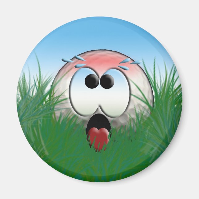 Golfer Gift Idea Golf Player Golfball Humor Funny Magnet (Framsidan)