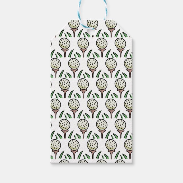 Golfer Gift Oversized Golf Bollar Guld Tees Presentetikett (Framsidan)