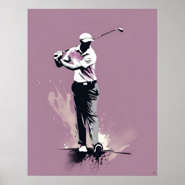 Golfer - Golf Art-utskrift Poster
