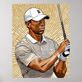 Golfer - Golf Art-utskrift Poster