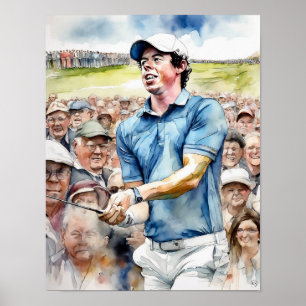Golfer - Golf Art-utskrift Poster