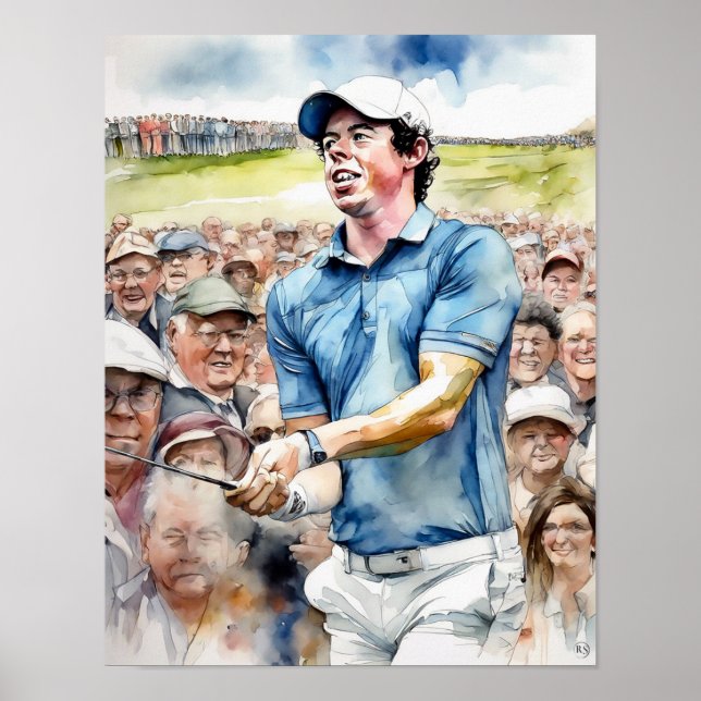 Golfer - Golf Art-utskrift Poster (Framsidan)