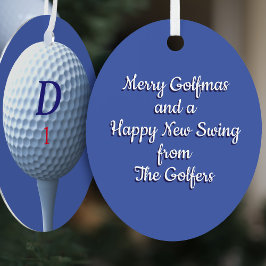 Golfer Golf Boll Modern Merry Golfmas Personlig Julgransdekoration
