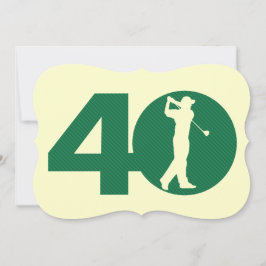 Golfer Golf-Grönt än 40:e födelsedagsinbjudan Inbjudningar