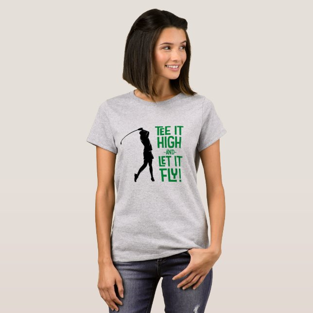 Golfer Golf Humor Funny Sports Cute Quote för kvin T Shirt (Hel framsida)