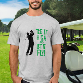 Golfer Golf Humor Funny Sports Quote Black Grönt T Shirt