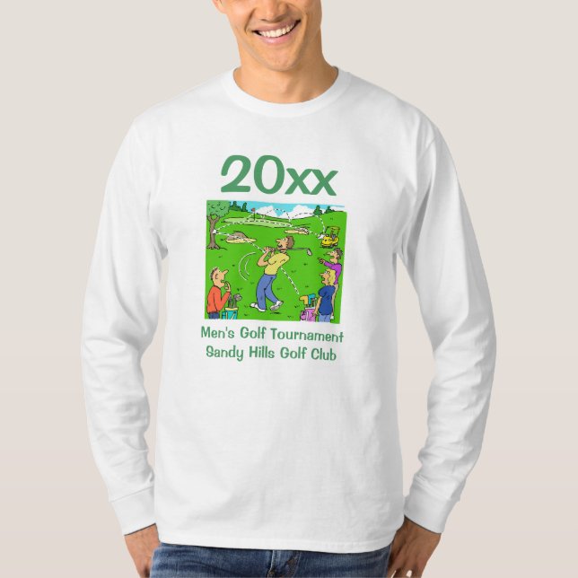 Golfer Golf Klubb Tournament T Shirt (Framsida)