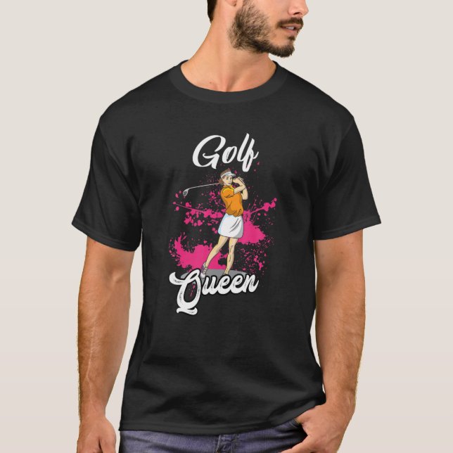Golfer Golf Queen Mini Golf Leisure Sport Dam W T Shirt (Framsida)