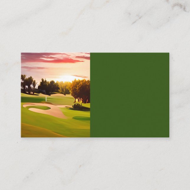 Golfer Golfing Golf Course Business Card-mallar Visitkort (Framsida)