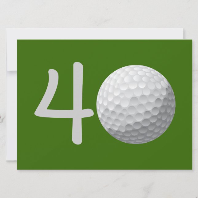 Golfer Golfing Golfing 40:e födelsedagsinbjudan Inbjudningar (Framsida)