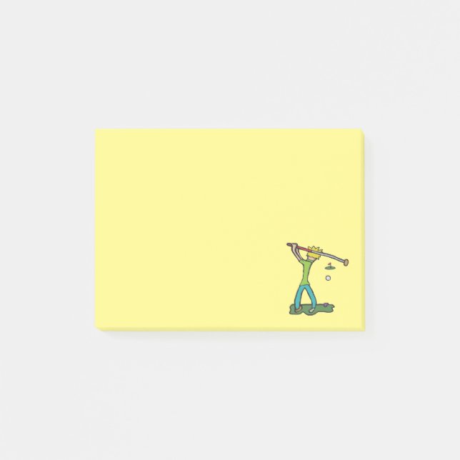 Golfer Golfning Post-it Block (Framsida)