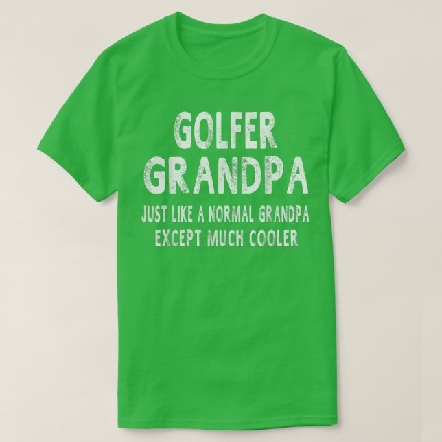 Golfer Grandpa Fars dag ger Grandpa Manar  T Shirt (Design framsida)