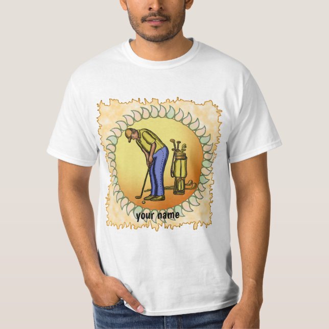 Golfer Grandpa golf T Shirt (Framsida)