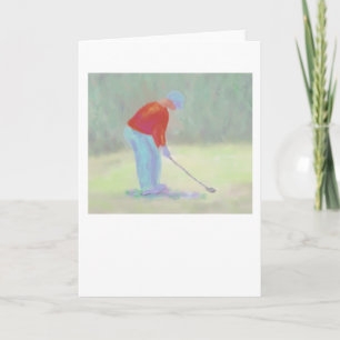 Golfer, hälsningskort kort
