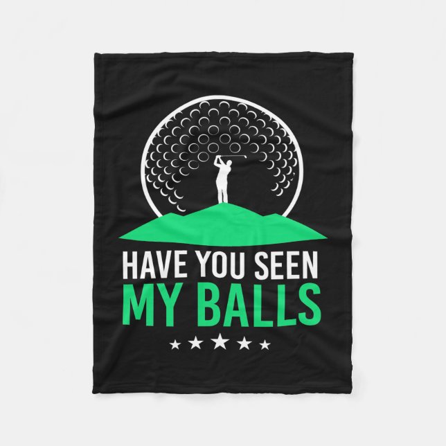 Golfer har du sett min Bollar Fleecefilt (Framsidan)
