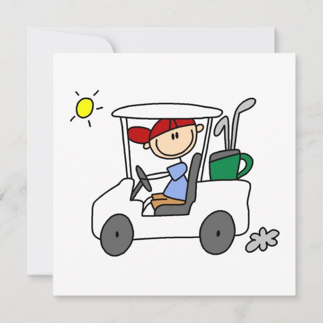 Golfer i Golf Cart (Framsida)