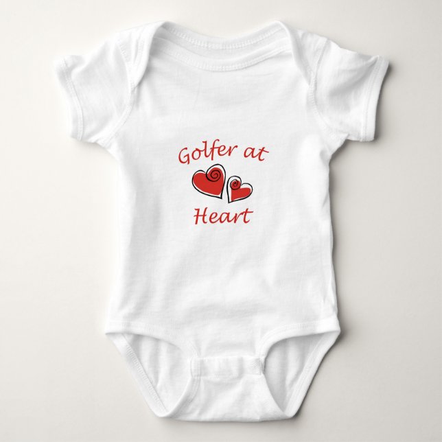 Golfer i hjärtat t-shirt (Framsida)