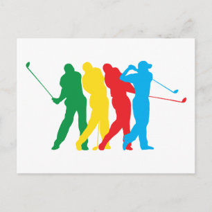 Golfer i Rörelse Vykort
