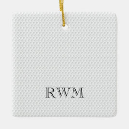 Golfer INITIALER PHOTO Golf Boll Memorial Keepsaké Julgransprydnad Keramik