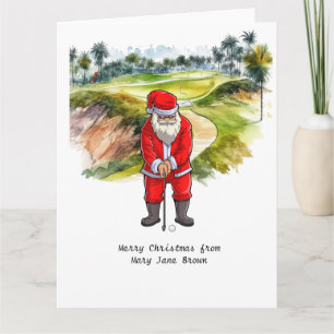 Golfer-jul med Jultomten Kort