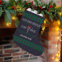 Golfer jul Stocking Hål i One